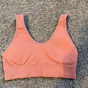 Aerie Ribbed Peach Sports Bra